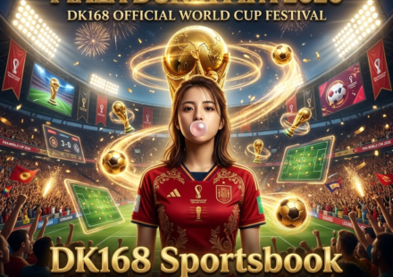 Poster resmi turnamen Piala Dunia FIFA 2026 dengan suasana kemeriahan stadion global.