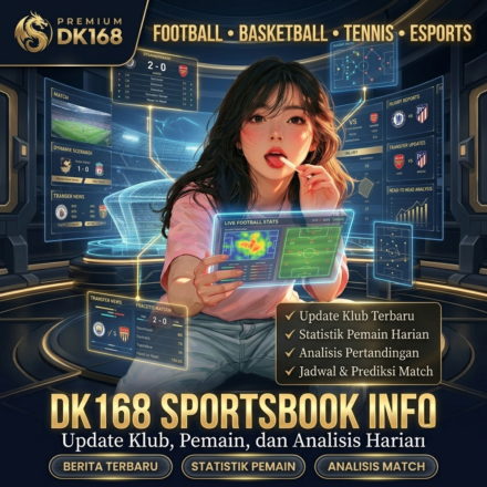 Analisis DK168 Sportsbook: data klub, statistik pemain, dan tren odds untuk taruhan akurat.